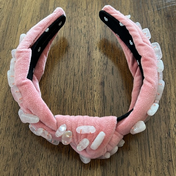 LeLe Sadoughi Healing Stone Headband OS Rose Quartz - Picture 7 of 8